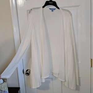 SimplyVera Vera Wang White Flowy Light Cardigan XL